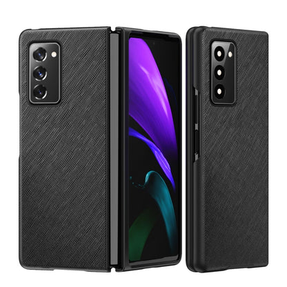 Leather Texture + PC Full Coverge Folding Case, For Samsung Galaxy Z Fold2 5G