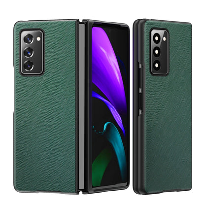 Leather Texture + PC Full Coverge Folding Case, For Samsung Galaxy Z Fold2 5G