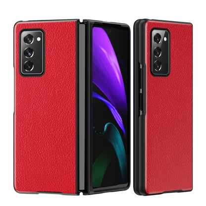 Leather Texture + PC Full Coverge Folding Case, For Samsung Galaxy Z Fold2 5G