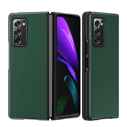 Leather Texture + PC Full Coverge Folding Case, For Samsung Galaxy Z Fold2 5G