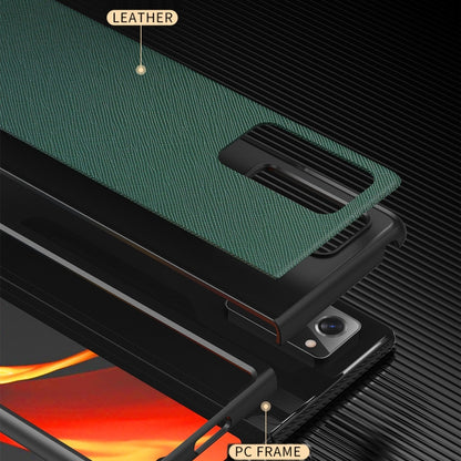Leather Texture + PC Full Coverge Folding Case, For Samsung Galaxy Z Fold2 5G