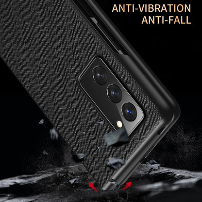 Leather Texture + PC Full Coverge Folding Case, For Samsung Galaxy Z Fold2 5G