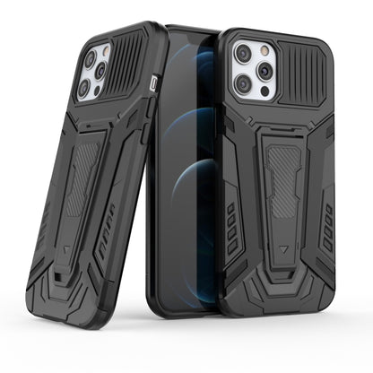 War Chariot Series Armor All-inclusive Shockproof PC + TPU Protective Case with Invisible Holder, For iPhone 12 Pro Max, For iPhone 12 mini