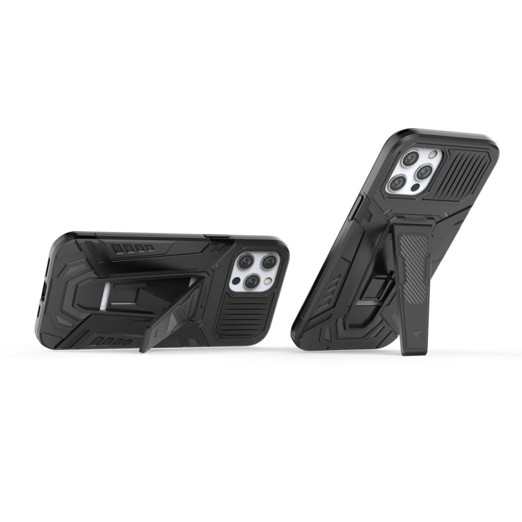War Chariot Series Armor All-inclusive Shockproof PC + TPU Protective Case with Invisible Holder, For iPhone 12 Pro Max, For iPhone 12 mini