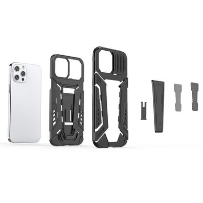 War Chariot Series Armor All-inclusive Shockproof PC + TPU Protective Case with Invisible Holder, For iPhone 12 Pro Max, For iPhone 12 mini