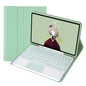 YT098B-A Detachable Candy Color Skin Feel Texture Round Keycap Bluetooth Keyboard Leather Case with Touch Control For iPad Air 11 2024 / 2025 / Air 4 10.9 2020 / Air 5 10.9 2022 (Purple)������������������������������������������������������������������...