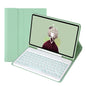 YT11B Detachable Candy Color Skin Feel Texture Round Keycap Bluetooth Keyboard Leather Case For iPad Air 4 2020 / Air 5 2022 / Pro 11 inch 2022 / 2021 / 2020 / 2018(White Ice), For iPad Air 11 2024 / 2025 / Air 4 10.9 2020 / Air 5 10.9 2022������������...