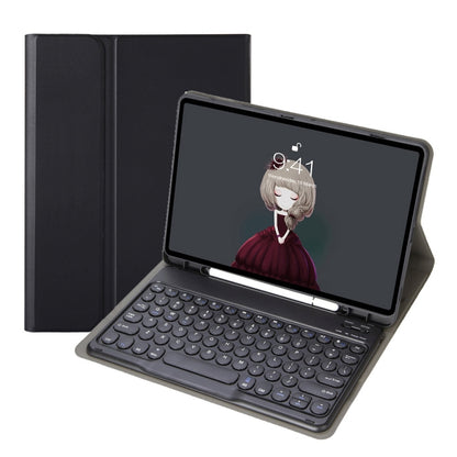 YA098B Detachable Lambskin Texture Round Keycap Bluetooth Keyboard Leather Case with Pen Slot & Stand, For iPad Air 5 / 4 10.9 inch 2020 / Pro 11 inch 2020 / 2018, For iPad 10.2 (2020) & (2019) / Air 3 10.5 inch / Pro 10.5 inch�������������������������...