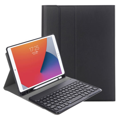 YA098B Detachable Lambskin Texture Round Keycap Bluetooth Keyboard Leather Case with Pen Slot & Stand, For iPad Air 5 / 4 10.9 inch 2020 / Pro 11 inch 2020 / 2018, For iPad 10.2 (2020) & (2019) / Air 3 10.5 inch / Pro 10.5 inch�������������������������...