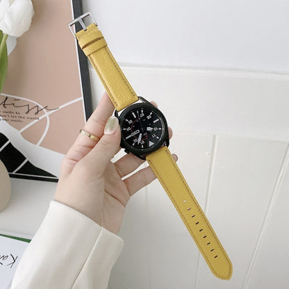 Sewing Litchi Texture Leather Replacement Strap Watchband