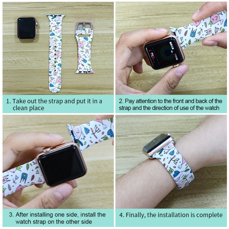 Silicone Printing Integrated Replacement Watch Case Watchband
