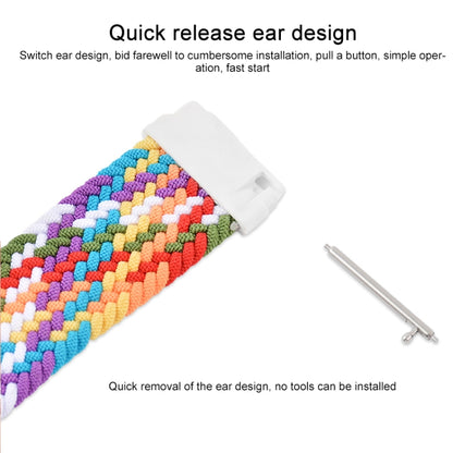 For Samsung Galaxy Watch 3 45mm Adjustable Nylon Braided Elasticity Replacement Strap Watchband