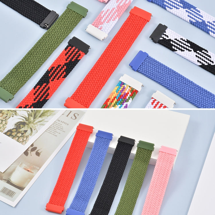 For Samsung Galaxy Watch 3 45mm Adjustable Nylon Braided Elasticity Replacement Strap Watchband