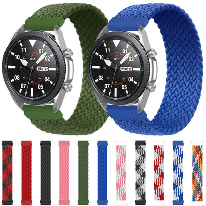 For Samsung Galaxy Watch 3 45mm Adjustable Nylon Braided Elasticity Replacement Strap Watchband