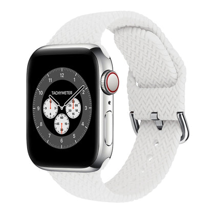 Braided Silicone Replacement Watchbands with Buckle For Apple Watch Series
