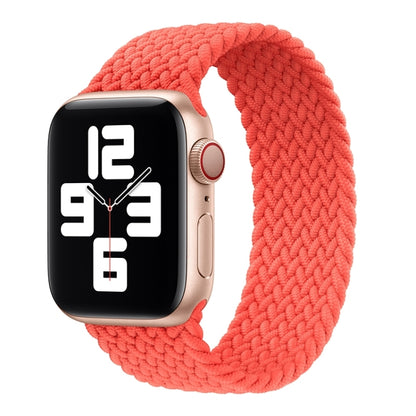Metal Head Braided Nylon Solid Color Replacement Strap Watchband For Apple Watch Series 6 & SE & 5 & 4 40mm / 3 & 2 & 1 38mm