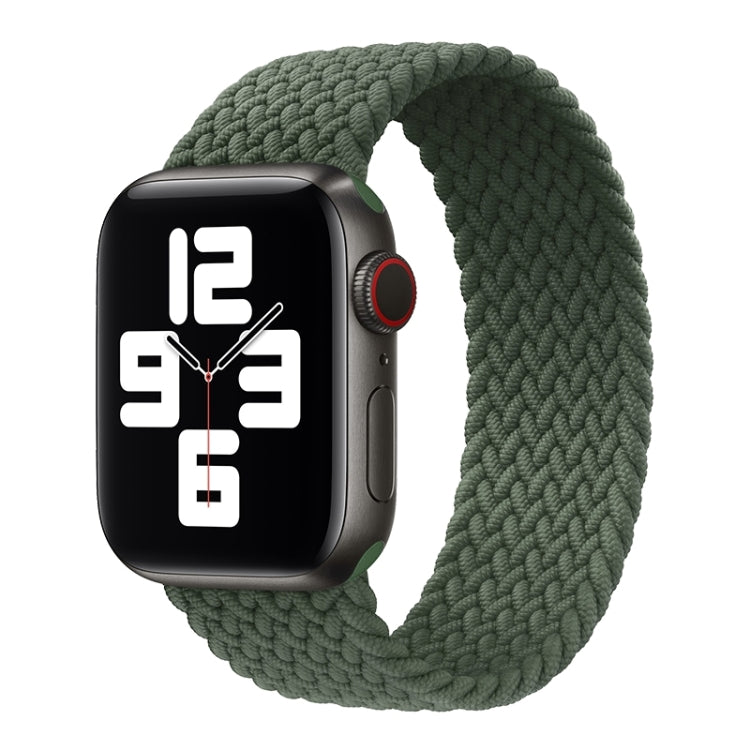 Metal Head Braided Nylon Solid Color Replacement Strap Watchband For Apple Watch Series 6 & SE & 5 & 4 44mm / 3 & 2 & 1 42mm