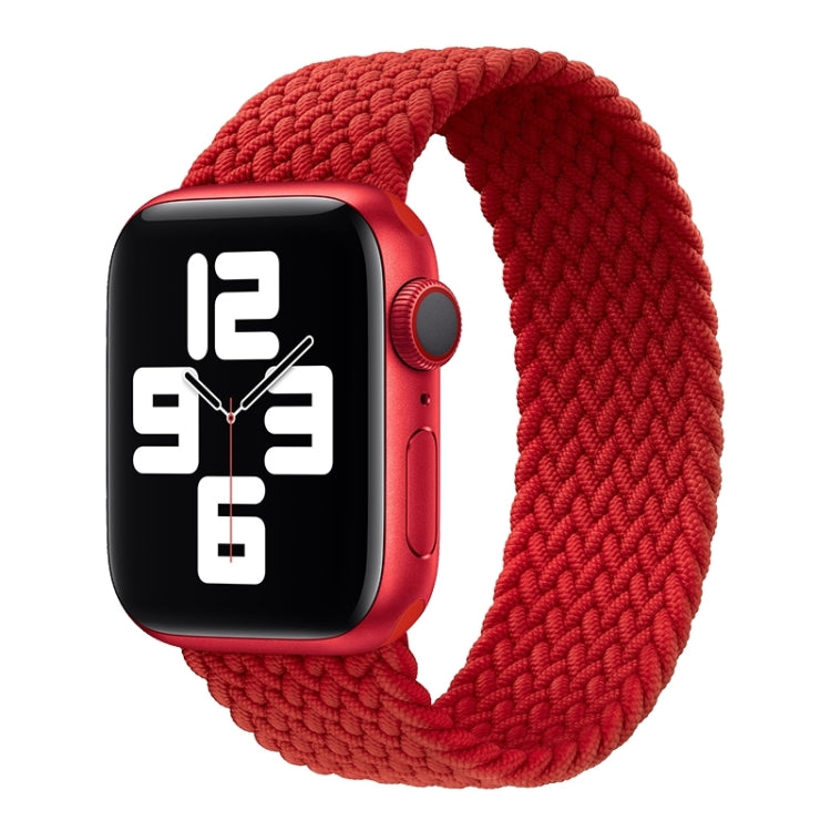 Metal Head Braided Nylon Solid Color Replacement Strap Watchband For Apple Watch Series 6 & SE & 5 & 4 44mm / 3 & 2 & 1 42mm