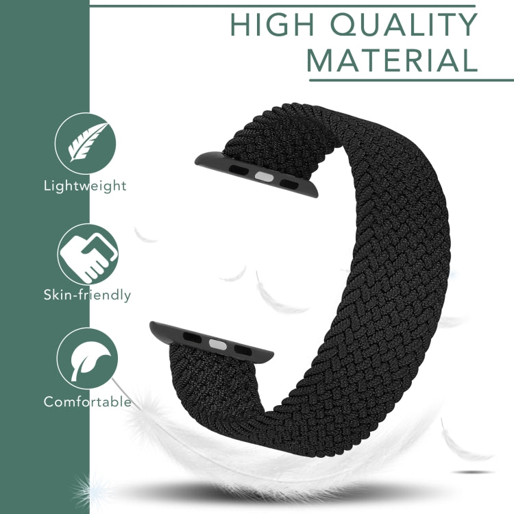 Metal Head Braided Nylon Solid Color Replacement Strap Watchband For Apple Watch Series 6 & SE & 5 & 4 44mm / 3 & 2 & 1 42mm