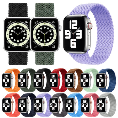 Metal Head Braided Nylon Solid Color Replacement Strap Watchband For Apple Watch Series 6 & SE & 5 & 4 44mm / 3 & 2 & 1 42mm