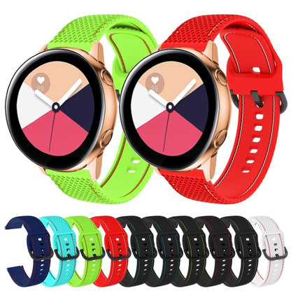 For Samsung Galaxy Watch Active 2 Two-color Stitching Silicone Replacement Strap Watchband