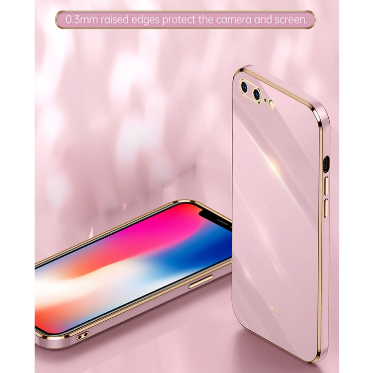 XINLI Straight Edge 6D Electroplate TPU Phone Case, For iPhone 6 / 6s, For iPhone 6 Plus / 6s Plus, For iPhone SE 2022 / SE 2020 / 8 / 7, For iPhone 11, For iPhone 11 Pro, For iPhone 11 Pro Max, For iPhone 12