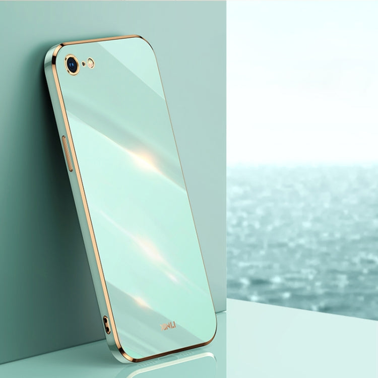 XINLI Straight Edge 6D Electroplate TPU Phone Case, For iPhone 6 / 6s, For iPhone 6 Plus / 6s Plus, For iPhone SE 2022 / SE 2020 / 8 / 7, For iPhone 11, For iPhone 11 Pro, For iPhone 11 Pro Max, For iPhone 12