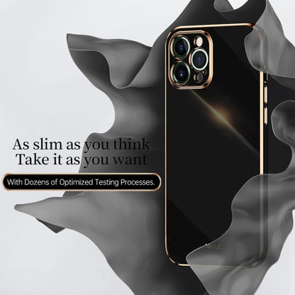 XINLI Straight Edge 6D Electroplate TPU Phone Case, For iPhone 12 Pro