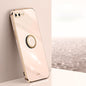 XINLI Straight Edge 6D Electroplate TPU Phone Case with Ring Holder, For iPhone 6 / 6s, For iPhone 6 Plus / 6s Plus, For iPhone 8 Plus / 7 Plus, For iPhone SE 2022 / SE 2020 / 8 / 7, For iPhone 11, For iPhone 11 Pro