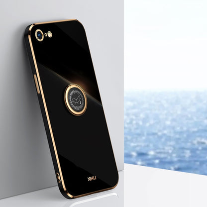 XINLI Straight Edge 6D Electroplate TPU Phone Case with Ring Holder, For iPhone 6 / 6s, For iPhone 6 Plus / 6s Plus, For iPhone 8 Plus / 7 Plus, For iPhone SE 2022 / SE 2020 / 8 / 7, For iPhone 11, For iPhone 11 Pro