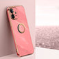 XINLI Straight Edge 6D Electroplate TPU Phone Case with Ring Holder, For iPhone 11 Pro Max, For iPhone 12, For iPhone 12 mini, For iPhone 12 Pro, For iPhone 12 Pro Max, For iPhone X