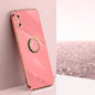XINLI Straight Edge 6D Electroplate TPU Phone Case with Ring Holder, For iPhone XR, For iPhone XS, For iPhone XS Max