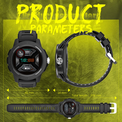 NORTH EDGE Mars 2 1.4 inch Full Touch Screen Outdoor Sports Bluetooth Smart Watch, Support Heart Rate / Sleep / Blood Pressure / Blood Oxygen Monitoring & Remote Control Camera & 7 Sports Modes