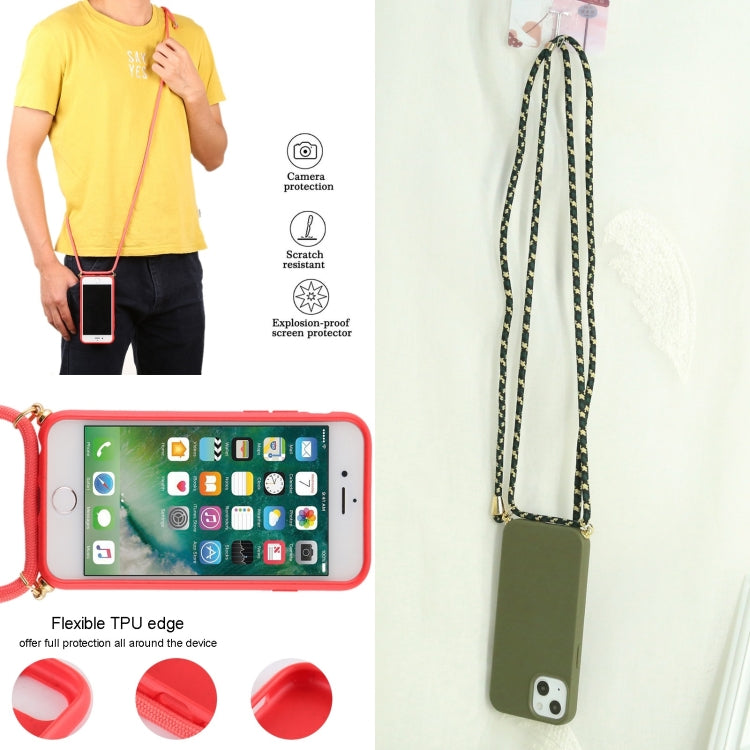 Wheat Straw Material + TPU Shockproof Case with Neck Lanyard, For iPhone 13 mini, For iPhone 13, For iPhone 13 Pro, For iPhone 13 Pro Max