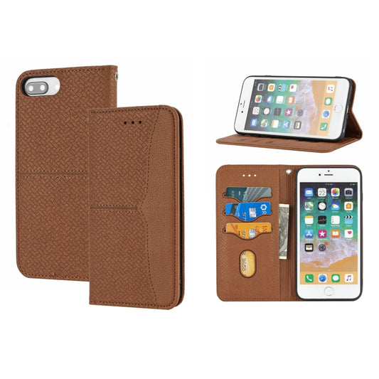 Woven Texture Stitching Magnetic Horizontal Flip PU Leather Case with Holder & Card Slots & Wallet & Lanyard, For iPhone 8 Plus / 7 Plus, For iPhone 11, For iPhone 11 Pro, For iPhone 11 Pro Max, For iPhone 12 / 12 Pro, For iPhone 12 Pro Max������������...