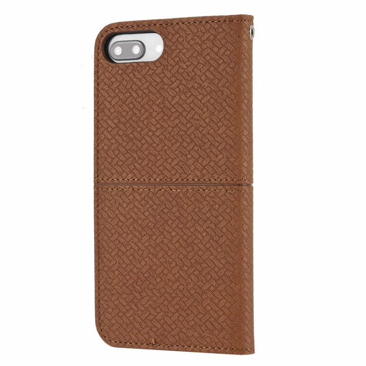 Woven Texture Stitching Magnetic Horizontal Flip PU Leather Case with Holder & Card Slots & Wallet & Lanyard, For iPhone 8 Plus / 7 Plus, For iPhone 11, For iPhone 11 Pro, For iPhone 11 Pro Max, For iPhone 12 / 12 Pro, For iPhone 12 Pro Max������������...