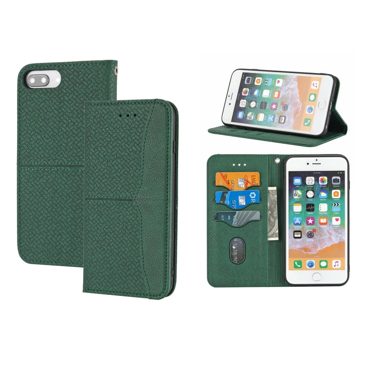 Woven Texture Stitching Magnetic Horizontal Flip PU Leather Case with Holder & Card Slots & Wallet & Lanyard, For iPhone 8 Plus / 7 Plus, For iPhone 11, For iPhone 11 Pro, For iPhone 11 Pro Max, For iPhone 12 / 12 Pro, For iPhone 12 Pro Max������������...