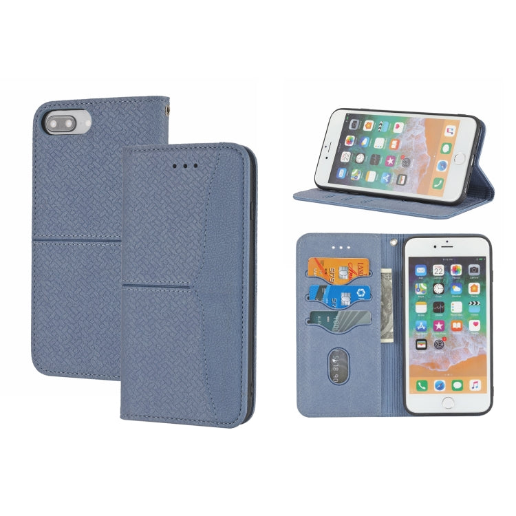 Woven Texture Stitching Magnetic Horizontal Flip PU Leather Case with Holder & Card Slots & Wallet & Lanyard, For iPhone 8 Plus / 7 Plus, For iPhone 11, For iPhone 11 Pro, For iPhone 11 Pro Max, For iPhone 12 / 12 Pro, For iPhone 12 Pro Max������������...