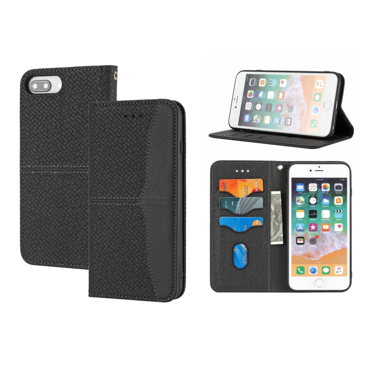Woven Texture Stitching Magnetic Horizontal Flip PU Leather Case with Holder & Card Slots & Wallet & Lanyard, For iPhone 8 Plus / 7 Plus, For iPhone 11, For iPhone 11 Pro, For iPhone 11 Pro Max, For iPhone 12 / 12 Pro, For iPhone 12 Pro Max������������...
