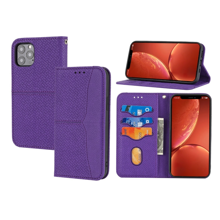 Woven Texture Stitching Magnetic Horizontal Flip PU Leather Case with Holder & Card Slots & Wallet & Lanyard, For iPhone 8 Plus / 7 Plus, For iPhone 11, For iPhone 11 Pro, For iPhone 11 Pro Max, For iPhone 12 / 12 Pro, For iPhone 12 Pro Max������������...