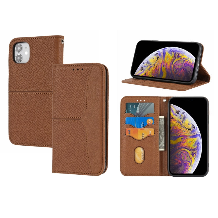 Woven Texture Stitching Magnetic Horizontal Flip PU Leather Case with Holder & Card Slots & Wallet & Lanyard, For iPhone 8 Plus / 7 Plus, For iPhone 11, For iPhone 11 Pro, For iPhone 11 Pro Max, For iPhone 12 / 12 Pro, For iPhone 12 Pro Max������������...