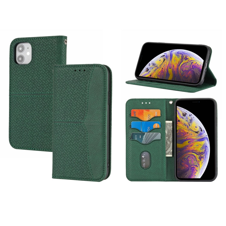 Woven Texture Stitching Magnetic Horizontal Flip PU Leather Case with Holder & Card Slots & Wallet & Lanyard, For iPhone 8 Plus / 7 Plus, For iPhone 11, For iPhone 11 Pro, For iPhone 11 Pro Max, For iPhone 12 / 12 Pro, For iPhone 12 Pro Max������������...