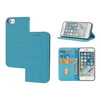 Woven Texture Stitching Magnetic Horizontal Flip PU Leather Case with Holder & Card Slots & Wallet & Lanyard, For iPhone 13 Pro, For iPhone 13 Pro Max, For iPhone SE 2022 / SE 2020 / 8 / 7, For iPhone XR, For iPhone X / XS, For iPhone XS Max