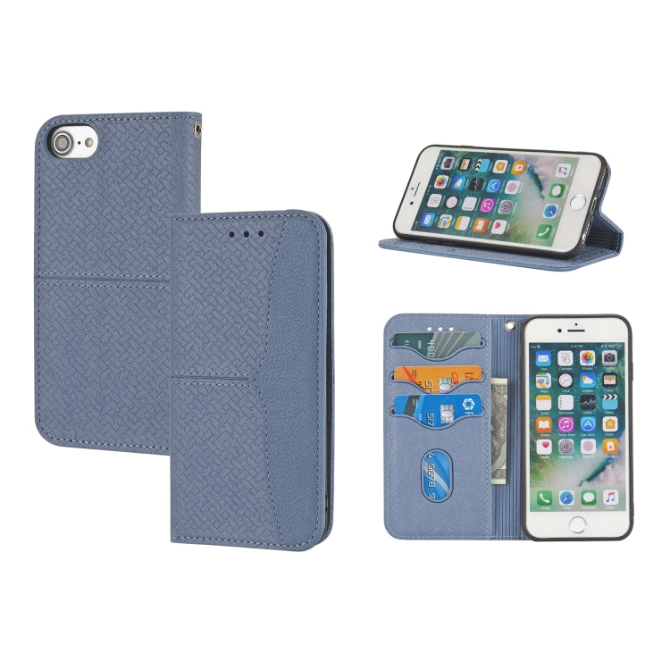 Woven Texture Stitching Magnetic Horizontal Flip PU Leather Case with Holder & Card Slots & Wallet & Lanyard, For iPhone 13 Pro, For iPhone 13 Pro Max, For iPhone SE 2022 / SE 2020 / 8 / 7, For iPhone XR, For iPhone X / XS, For iPhone XS Max
