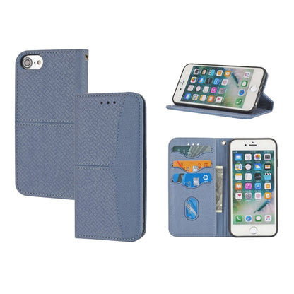 Woven Texture Stitching Magnetic Horizontal Flip PU Leather Case with Holder & Card Slots & Wallet & Lanyard, For iPhone 13 Pro, For iPhone 13 Pro Max, For iPhone SE 2022 / SE 2020 / 8 / 7, For iPhone XR, For iPhone X / XS, For iPhone XS Max