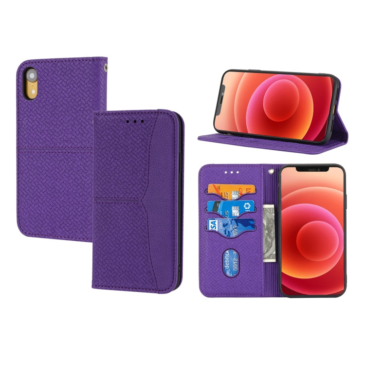 Woven Texture Stitching Magnetic Horizontal Flip PU Leather Case with Holder & Card Slots & Wallet & Lanyard, For iPhone 13 Pro, For iPhone 13 Pro Max, For iPhone SE 2022 / SE 2020 / 8 / 7, For iPhone XR, For iPhone X / XS, For iPhone XS Max