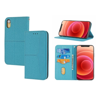 Woven Texture Stitching Magnetic Horizontal Flip PU Leather Case with Holder & Card Slots & Wallet & Lanyard, For iPhone 13 Pro, For iPhone 13 Pro Max, For iPhone SE 2022 / SE 2020 / 8 / 7, For iPhone XR, For iPhone X / XS, For iPhone XS Max