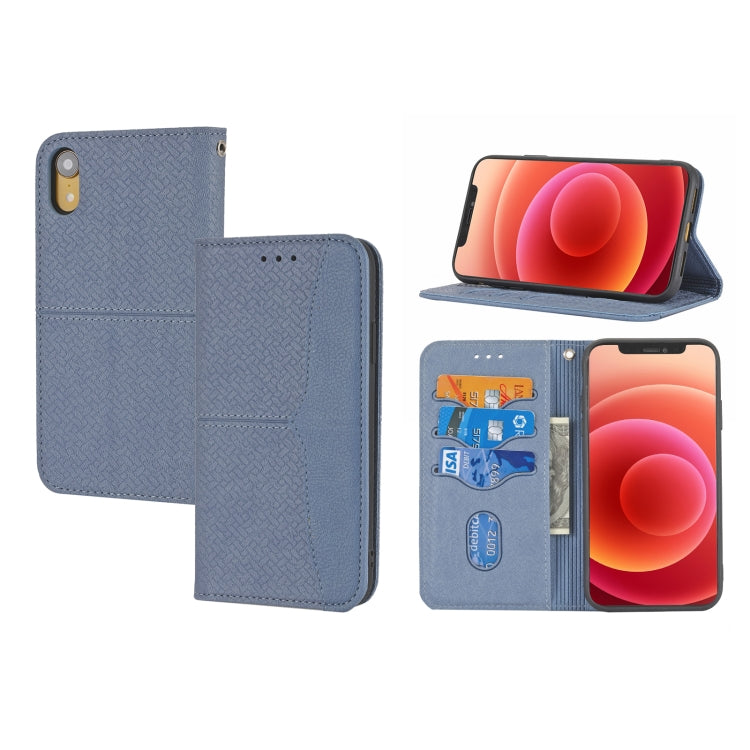 Woven Texture Stitching Magnetic Horizontal Flip PU Leather Case with Holder & Card Slots & Wallet & Lanyard, For iPhone 13 Pro, For iPhone 13 Pro Max, For iPhone SE 2022 / SE 2020 / 8 / 7, For iPhone XR, For iPhone X / XS, For iPhone XS Max