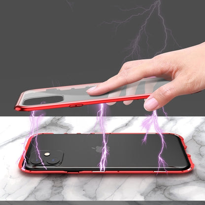 Ultra Slim Double Sides Magnetic Adsorption Angular Frame Tempered Glass Magnet Flip Case