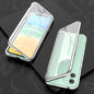 Ultra Slim Double Sides Magnetic Adsorption Angular Frame Tempered Glass Magnet Flip Case